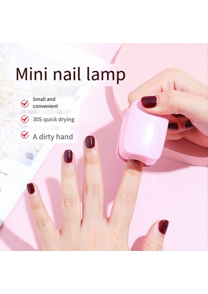 Mini Tırnak Fototerapi Makinesi Etkili Şarj Edilebilir Kaldırma Onarımı Hasarı Tırnak Temizleme Lazer Lamba Pembe (Yurt Dışından) fiyatları