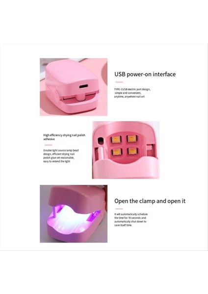 Mini Tırnak Fototerapi Makinesi Etkili Şarj Edilebilir Kaldırma Onarımı Hasarı Tırnak Temizleme Lazer Lamba Pembe (Yurt Dışından) modelleri