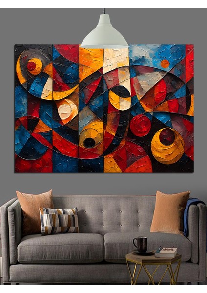 Geometrik Desen Soyut Sanat Dekoratif Kanvas - Mdf Ahşap Tablo modelleri