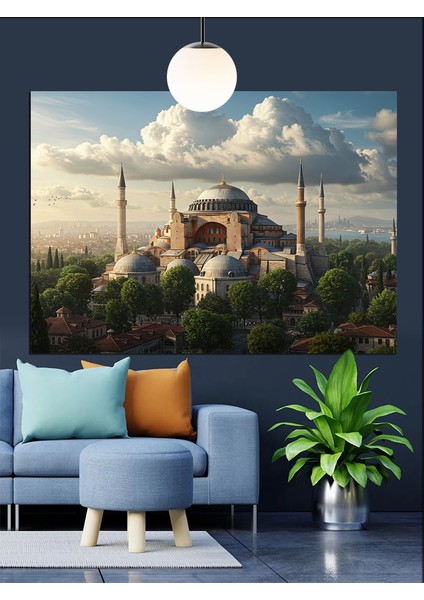 Ayasofya Tarihi Yapı Istanbul Dekoratif Kanvas - Mdf Ahşap Tablo