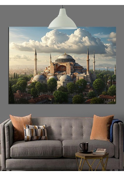 Ayasofya Tarihi Yapı Istanbul Dekoratif Kanvas - Mdf Ahşap Tablo fırsatları