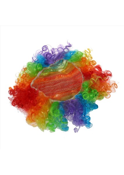 3x Kırmızı Köpük Palyaço Burun + Masquerade Cosplay Süslü Elbise Için Çok Renkli Palyaço Peruk (Yurt Dışından) fiyatları