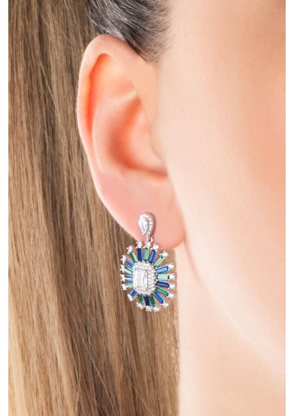 Yakamoz Esintisi 18 Ayar Beyaz Altın Kaplama Gümüş Küpe fiyatları