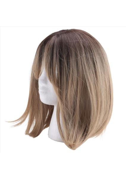 Avrupalı ve Amerikalı Bayanlar Peruk Gradyan Sekiz Patlama Omuz Uzunluğu Peruk Kısa Düz Saç Kimyasal Fiber Peruk (Yurt Dışından) fırsatları