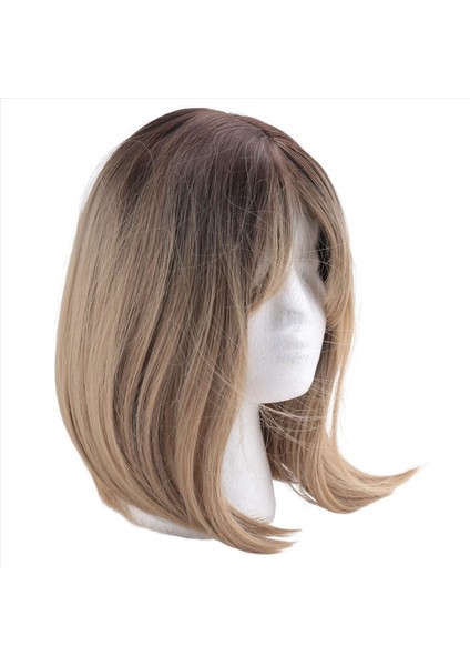 Avrupalı ve Amerikalı Bayanlar Peruk Gradyan Sekiz Patlama Omuz Uzunluğu Peruk Kısa Düz Saç Kimyasal Fiber Peruk (Yurt Dışından) indirimleri