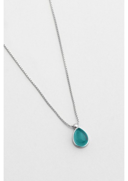 Mavi Ahenk 18 Ayar Beyaz Altın Kaplama 48 cm Gümüş Kolye indirimleri