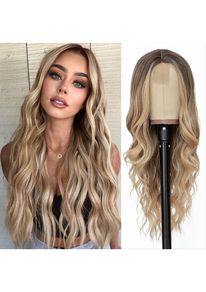 Dalgalı Peruk Orta Dalgalı Peruk Kadın Peruk Kafa Kapağı Dantel Uzun Kıvırcık Saç Günlük Parti Kullanımı Için Uygun 26 Inç (Yurt Dışından) fiyatları