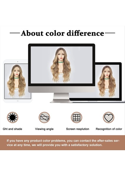 Dalgalı Peruk Orta Dalgalı Peruk Kadın Peruk Kafa Kapağı Dantel Uzun Kıvırcık Saç Günlük Parti Kullanımı Için Uygun 26 Inç (Yurt Dışından) fırsatları