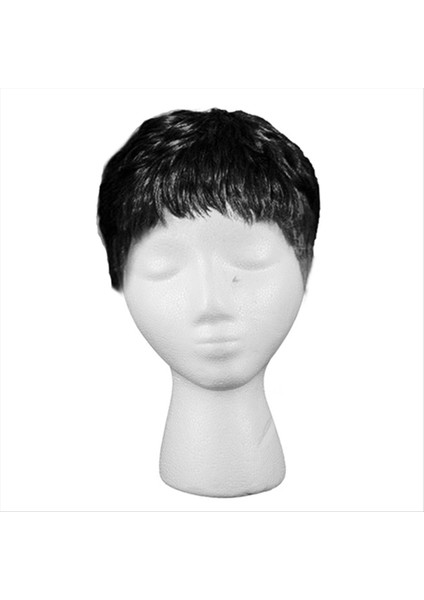 Kısa Peruk Kadın Peruk Insan Kısa Saç Peruk Ceket Saçları Kadınlar ve Kızlar Için Peruklarla (Siyah) (Yurt Dışından)