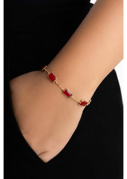 Chromony 18 Ayar Sarı Altın Kaplama 20 cm Gümüş Bileklik fiyatları