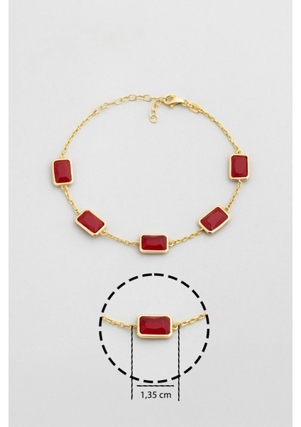 Chromony 18 Ayar Sarı Altın Kaplama 20 cm Gümüş Bileklik modelleri