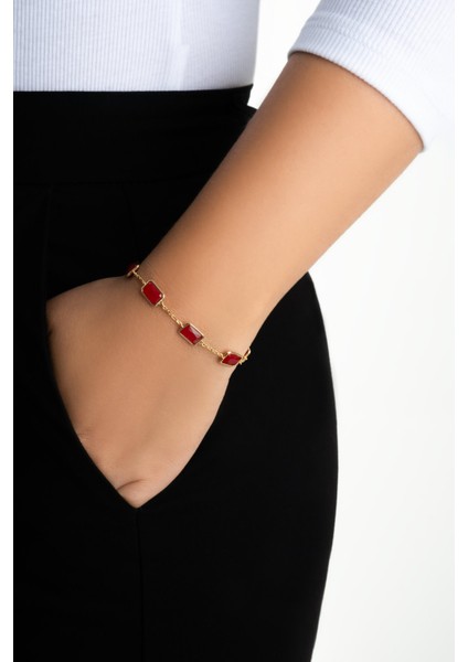 Chromony 18 Ayar Sarı Altın Kaplama 20 cm Gümüş Bileklik fırsatları