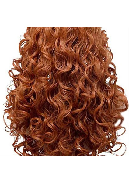 Avrupa ve Amerikan Tarzı Kadınlar Kahverengi Uzun Kıvırcık Peruk Yün Kıvrım Peruk Ortamı Kimyasal Fiber Peruk Ayrıldı (Yurt Dışından) fırsatları