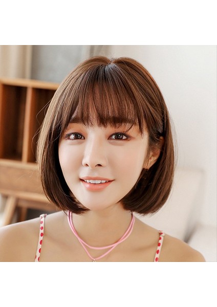 Wıg Bobo Bobo Wıg Kadınlar Için Patlama Doğal Görünümlü Kısa Bob Peruk Günlük Kore Için Kısa Düz Peruk 30CM (Yurt Dışından) modelleri
