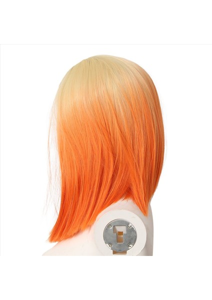Küçük Dantel Kısa Düz Saç Sentetik Elyaf Peruk Ombre Turuncu Peruk Bob Baş Perisi Cosplay Etkinlik Giyinlik Gece Kulübü (Yurt Dışından) modelleri