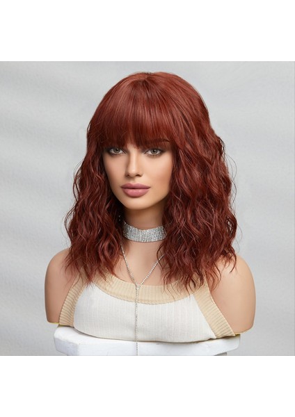 Kısa Kıvırcık Kül Sentetik Peruklar Sarışın Saç Perukları Kadınlar Için Günlük Cosplay Doğal Peruk-C (Yurt Dışından) fırsatları