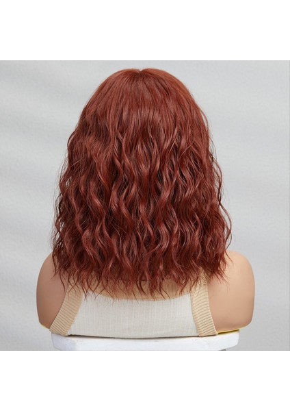 Kısa Kıvırcık Kül Sentetik Peruklar Sarışın Saç Perukları Kadınlar Için Günlük Cosplay Doğal Peruk-C (Yurt Dışından) indirimleri