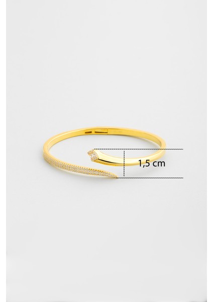 Serpentis 18 Ayar Sarı Altın Kaplama Gümüş Kelepçe Bileklik modelleri