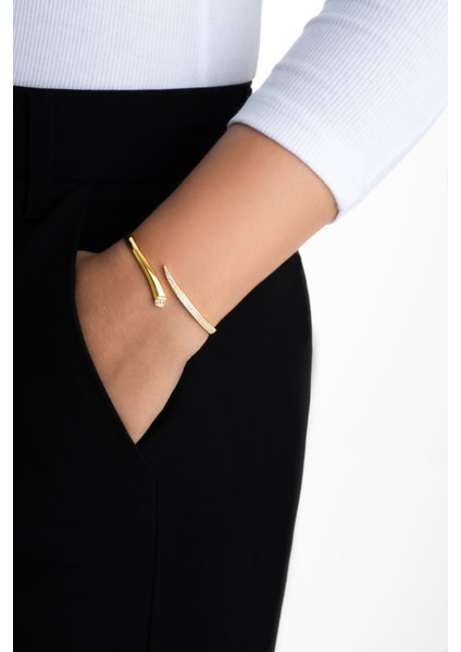 Serpentis 18 Ayar Sarı Altın Kaplama Gümüş Kelepçe Bileklik fırsatları