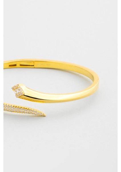 Serpentis 18 Ayar Sarı Altın Kaplama Gümüş Kelepçe Bileklik indirimleri