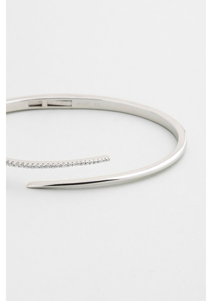 Liora 18 Ayar Beyaz Altın Kaplama Gümüş Kelepçe Bileklik indirimleri