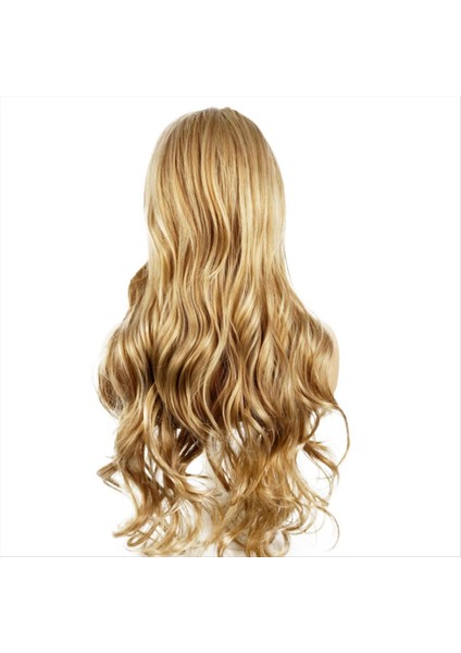 28 Inç Orta Sarışın Büyük Dalga Kadınlar Için Uzun Kıvırcık Saç Kadınlar Kimyasal Elyaf Peruk (Yurt Dışından)