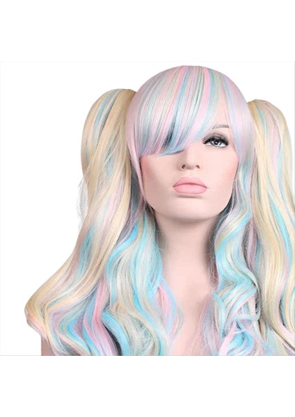 Cosplay Peruk Anime Loli Departmanı Peruk Renkli Çift Kelepçe Zarif Moda Son Giymek Için Peruk Giymek (Yurt Dışından) fiyatları