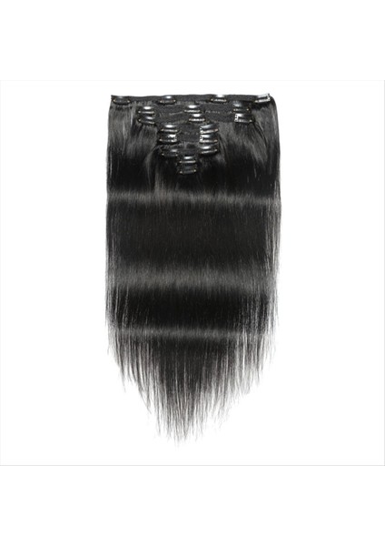 16 Inç Klip Uzantılarda Insan Saçı Klipsi Düz Saç Uzantıları Dikişsiz Cilt Atkı Klipsli Saç Parçaları (Yurt Dışından) indirimleri