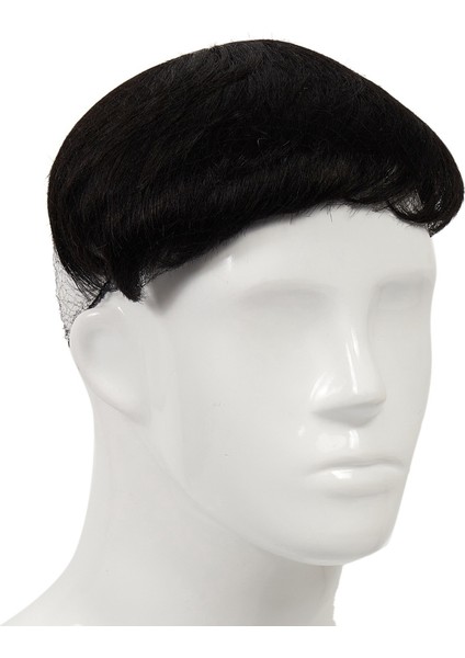 2x Erkek El Yapımı Peruklar Doğal Kabarık Görünmez Yedek Saç Parçacığı Erkekler Tepegözü Yedek Blok (Yurt Dışından) fırsatları