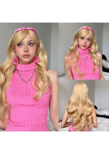Patlamalı Uzun Su Dalga Peruk Beyaz Renkli Cosplay Ipeksi Peruk Kadınlar Için Günlük Parti Sentetik Saç Isıya Dayanıklı-B (Yurt Dışından) fiyatları
