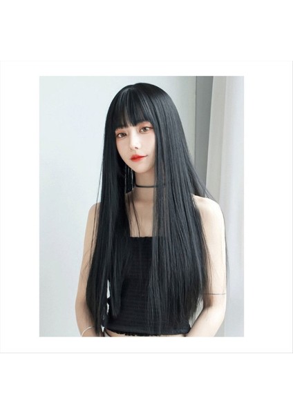 Wıg Bob Bobo Wıg Kadınlar Için Patlama Doğal Görünümlü Uzun Bob Peruk Günlük Kore Için Düz Peruk Siyah (Yurt Dışından) fiyatları