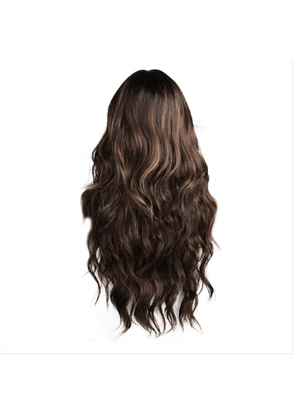 Avrupa ve Amerikan Tarzı Peruk Siyah Kahverengi Patlama ile Büyük Dalga Uzun Kıvırcık Saç Kimyasal Fiber Bukleler Peruk Vurgulamak (Yurt Dışından)