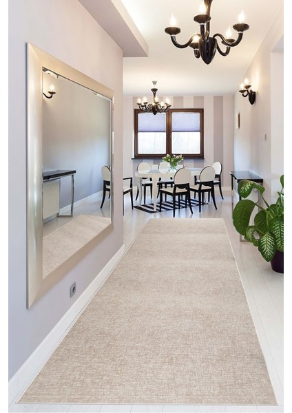 Yıkanabilir Kaymaz Tabanlı Briella Kesme Rulo Halı Yolluk Antrasit