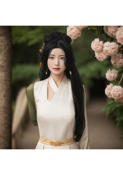 Antik Kostüm Uzun Düz Çin Peruk Tembel Tam Kafa Kapağı Çin Tarzı Kızlar Için Çin Tarzı Saç Kapağı (Yurt Dışından) modelleri