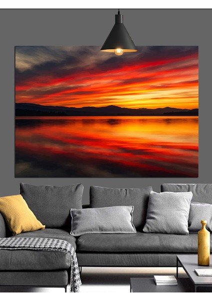 Gün Batımı Sahil Okyanus Dekoratif Kanvas - Mdf Ahşap Tablo modelleri