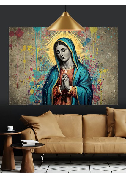 Meryem Ana Figürü Dini Portre Dekoratif Kanvas - Mdf Ahşap Tablo fiyatları