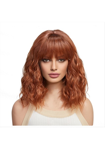 Kısa Kıvırcık Kül Sentetik Peruk Sarışın Saç Perukları Kadınlar Için Günlük Cosplay Natural Wig-A (Yurt Dışından)