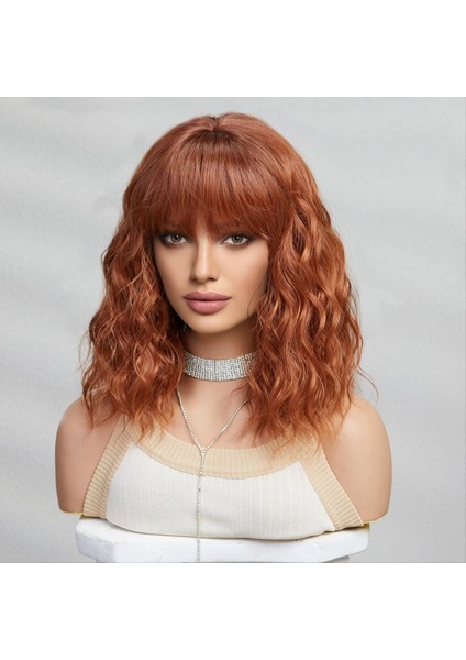 Kısa Kıvırcık Kül Sentetik Peruk Sarışın Saç Perukları Kadınlar Için Günlük Cosplay Natural Wig-A (Yurt Dışından) modelleri