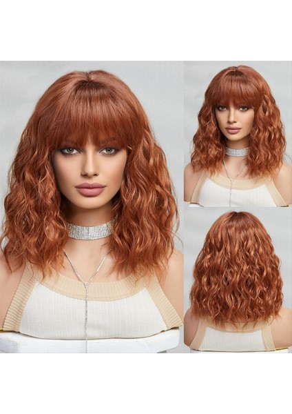 Kısa Kıvırcık Kül Sentetik Peruk Sarışın Saç Perukları Kadınlar Için Günlük Cosplay Natural Wig-A (Yurt Dışından) indirimleri