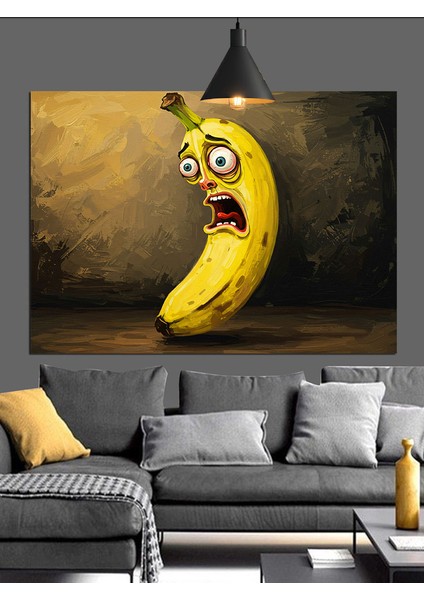 Muz Komik Ağlayan Sanat Dekoratif Kanvas - Mdf Ahşap Tablo modelleri