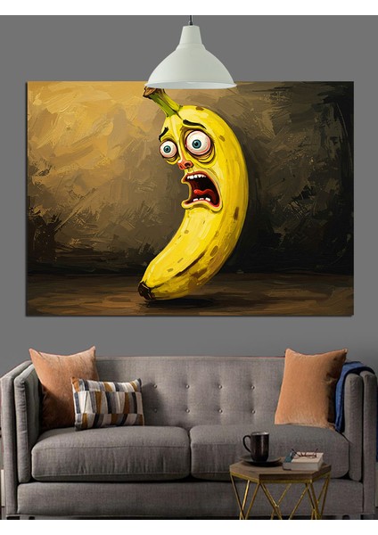 Muz Komik Ağlayan Sanat Dekoratif Kanvas - Mdf Ahşap Tablo fırsatları