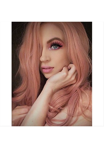 Cosplay Peruk Gökkuşağı Uzun Kıvırcık Peruk Moda Cosplay Kostüm Saç Anime Tam Dalgalı Parti Peruk 70CM (Yurt Dışından) modelleri