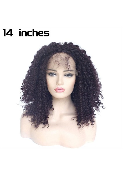 14 Inç Gevşek Kıvırcık Derin Dalga Dantel Ön Peruk Isıya Dayanıklı Sentetik Orta Parça Peruk Kadınlar Için (Yurt Dışından) fırsatları