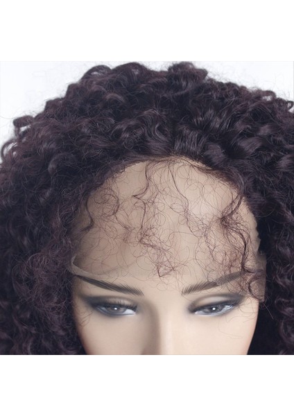 14 Inç Gevşek Kıvırcık Derin Dalga Dantel Ön Peruk Isıya Dayanıklı Sentetik Orta Parça Peruk Kadınlar Için (Yurt Dışından) indirimleri
