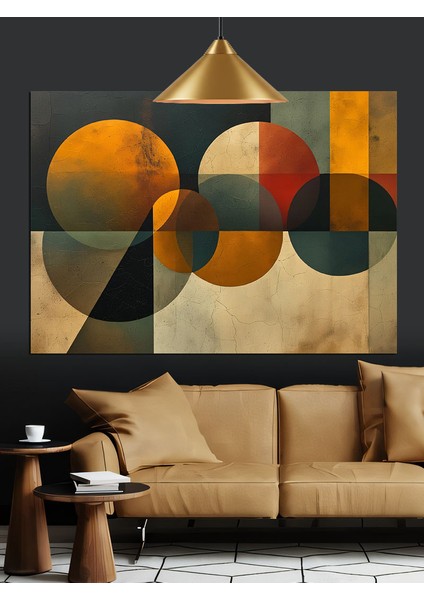 Geometrik Desen Soyut Sanat Dekoratif Kanvas - Mdf Ahşap Tablo indirimleri