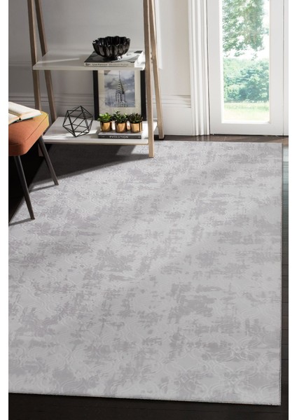 Yıkanabilir Kaymaz Tabanlı Violin Embos Kesme Rulo Halı Yolluk Gri modelleri