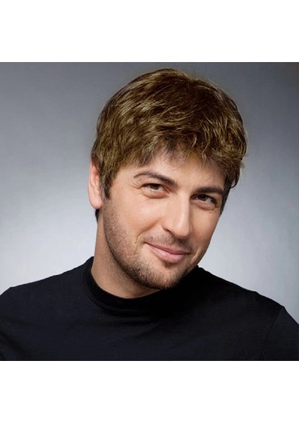 Erkek Genç Erkekler Için Kısa Doğal Kıvırcık Saçlar Isıya Dayanıklı Lif Sentetik Peruklar (Yurt Dışından) fırsatları