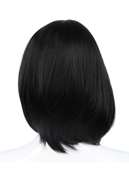 Kadın Saç Perukları Bayanlar Parti Günlük Doğal Dalga Koyu Kahverengi Yan Ayrılık ve Kısa Ön Insan Saç Perukları (Yurt Dışından) modelleri