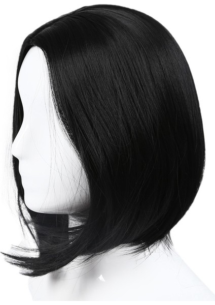 Kadın Saç Perukları Bayanlar Parti Günlük Doğal Dalga Koyu Kahverengi Yan Ayrılık ve Kısa Ön Insan Saç Perukları (Yurt Dışından) fırsatları