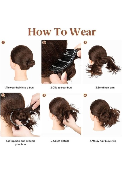 Dağınık Topuz Saç Parçası Yan Tarak Klipsi Saç Çörek Tousled Kabarık Saç Parçası Kadınlar Için Ayarlanabilir Tousled Updo A (Yurt Dışından) indirimleri